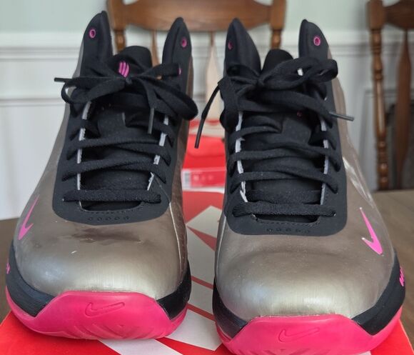 Nike Zoom Hyperflight High Top Silver/Pink/Black Men\'s Basketball Shoes